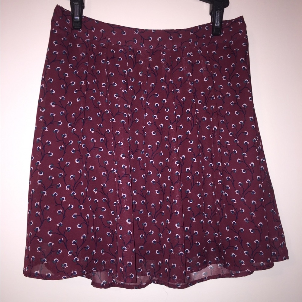 Burgundy A line skirt